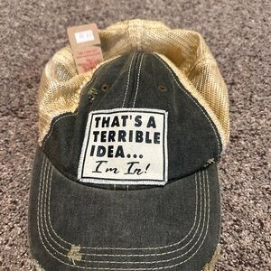 Willow Gold and Black Baseball Hat!